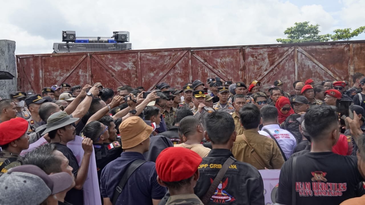 Ratusan Aparat Gabungan TNI-Polri Amankan Aksi Damai Ormas DPD Grib Jaya Provinsi Lampung di Lampung Tengah